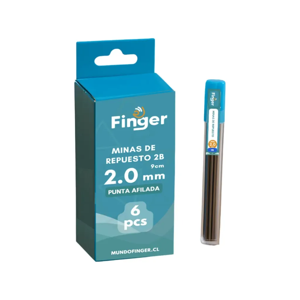 Caja 12 unidades Minas de repuesto 2.0mm - Finger / AA6108-2