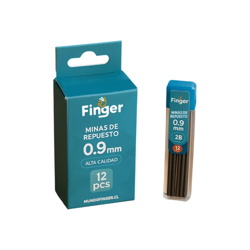 Caja 12 unidades Minas de repuesto 0,9mm - Finger / AA6105-3