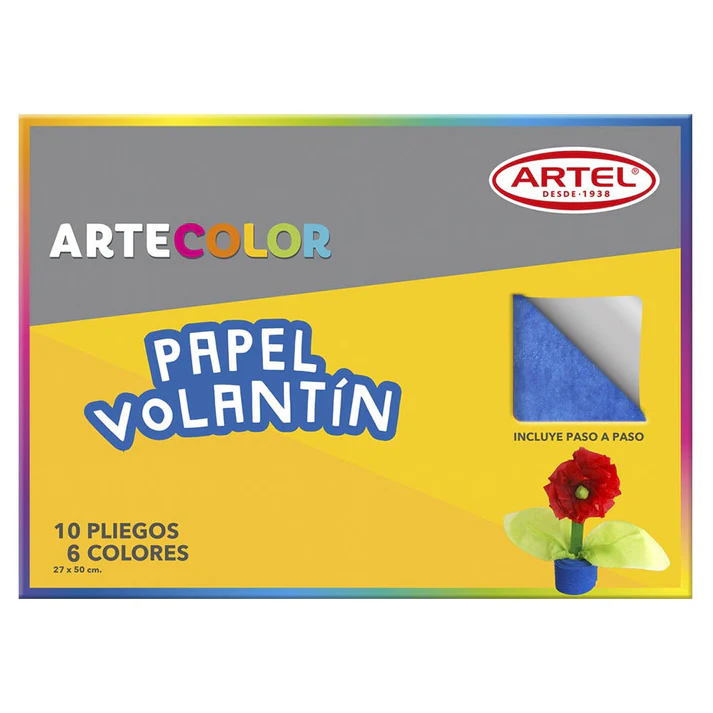 Caja 15 unidades carpeta 10 pliegos papel volantín - Artel