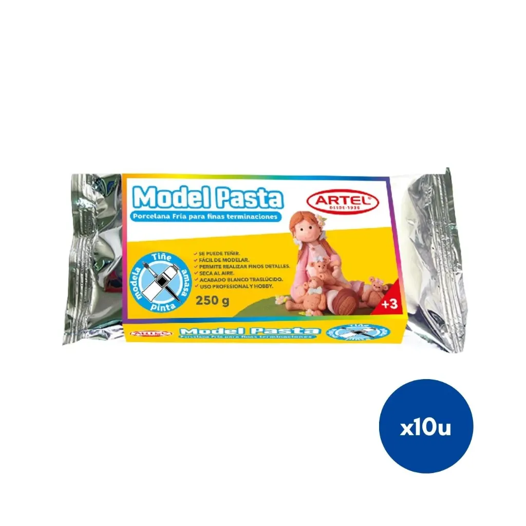 [kit-508] Caja 10 unidades Pasta de modelar 250gr - Artel
