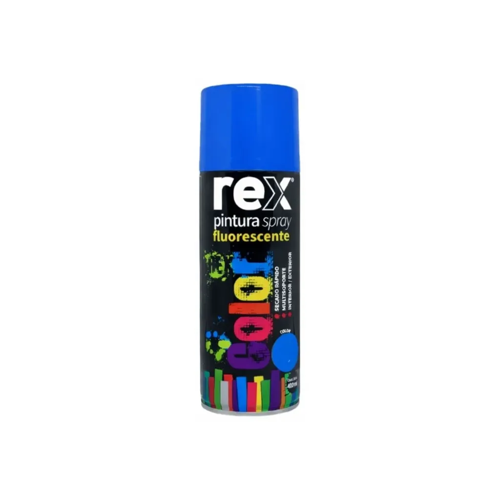 [kit-4768] Caja 6 unidades Pintura spray azul flúor 400ml - Rex / 60053