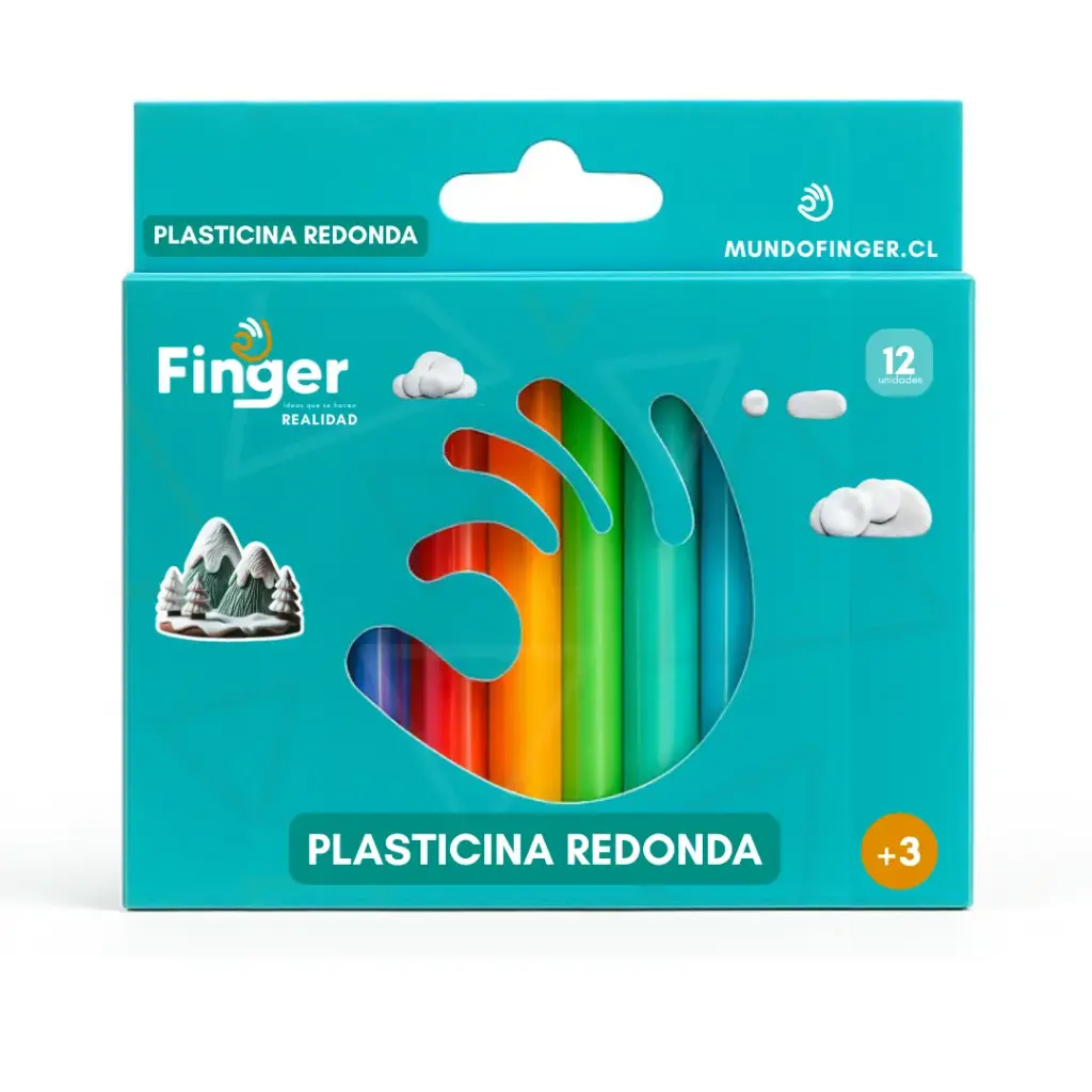 [kit-399] Caja 24 unidades Plasticina redonda 12 colores - Finger / AA4114