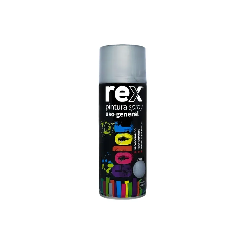 [kit-3795] Caja 6 unidades Pintura spray uso general aluminio 400ml - Rex / 60001
