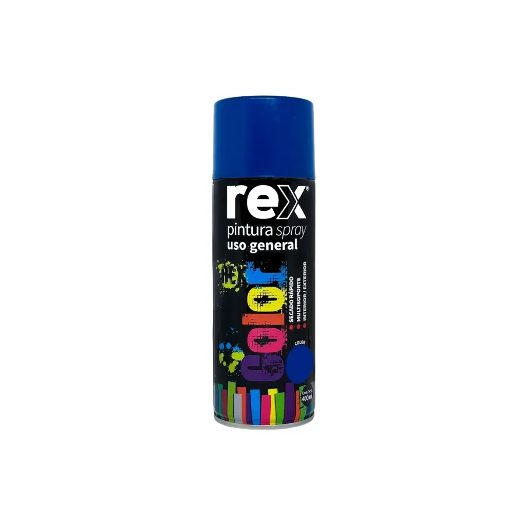 [kit-3797] Caja 6 unidades Pintura spray uso general azul brillante 400ml - Rex / 60003
