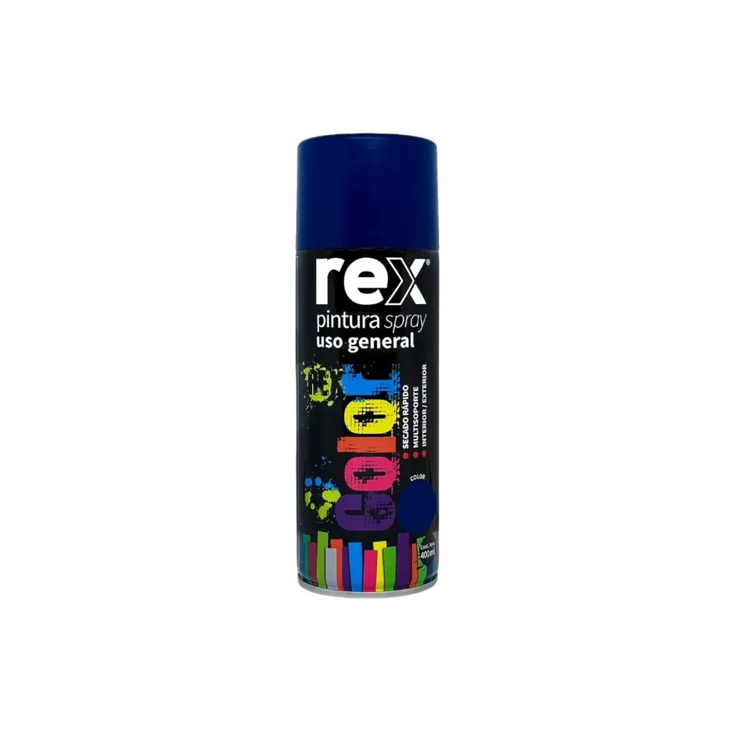 Caja 6 unidades pintura spray uso general azul oscuro 400ml - Rex / 60005