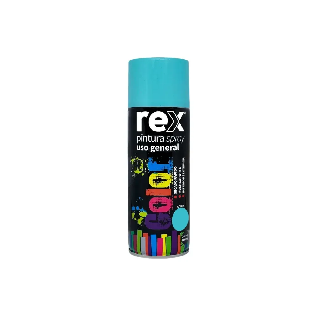 [kit-3826] Caja 6 unidades Pintura spray uso general celeste 400ml - Rex / 60004