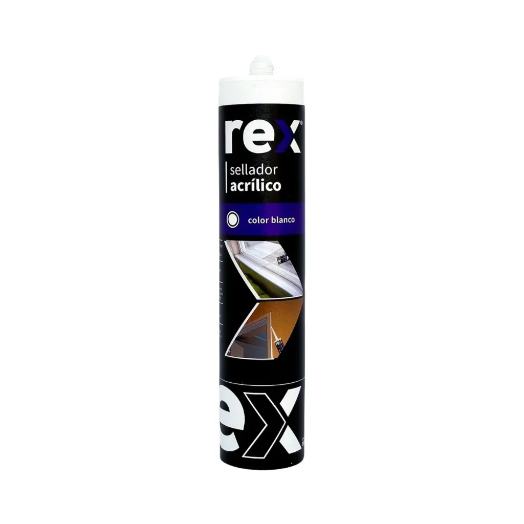 [kit-4373] Caja 12 unidades Sellador acrílico blanco 300cc - Rex / 30123