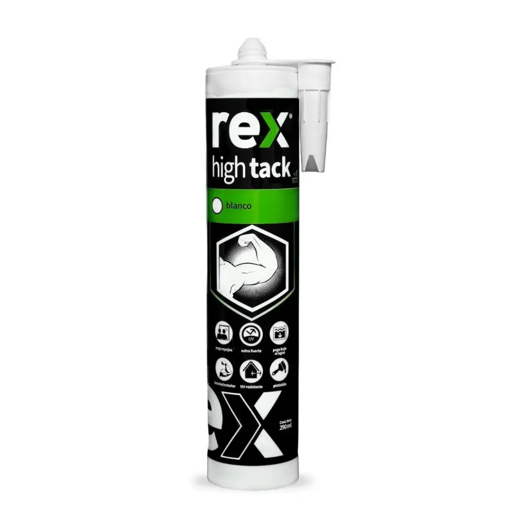 [kit-4916] Caja 12 unidades silicona High Tack 290 ml blanco - Rex / 30212