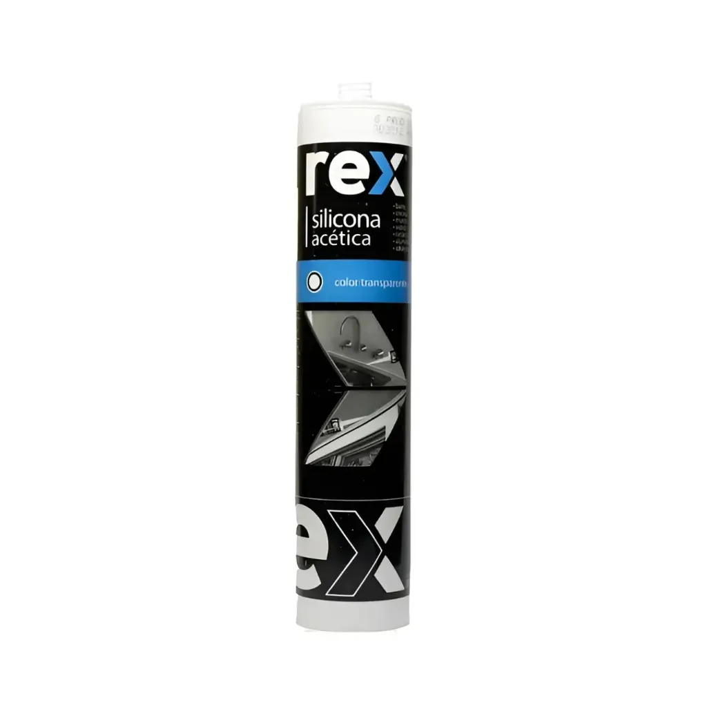 [kit-3406] Caja 12 unidades Silicona acética transparente 300cc - Rex / 30306