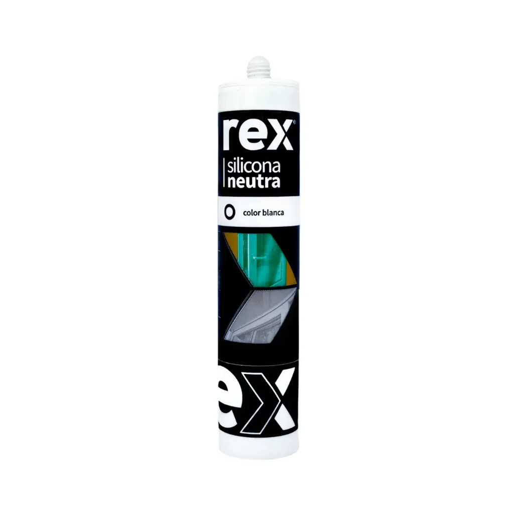 [kit-4375] Caja 12 unidades Silicona neutra blanca 300cc - Rex / 30412