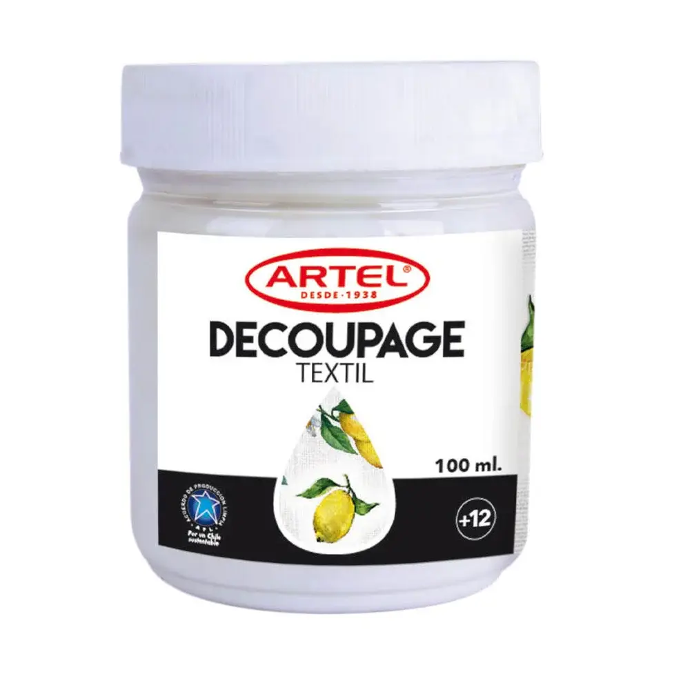 Pack 6 unidades Adhesivo decoupage 100 ml textil - Artel