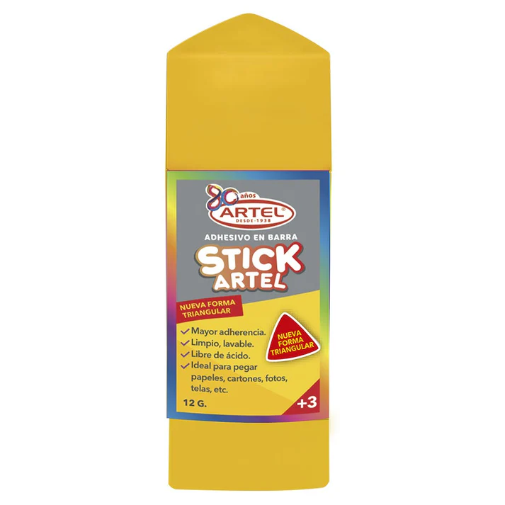 Caja 12 unidades Adhesivo en barra triangular 12gr - Artel