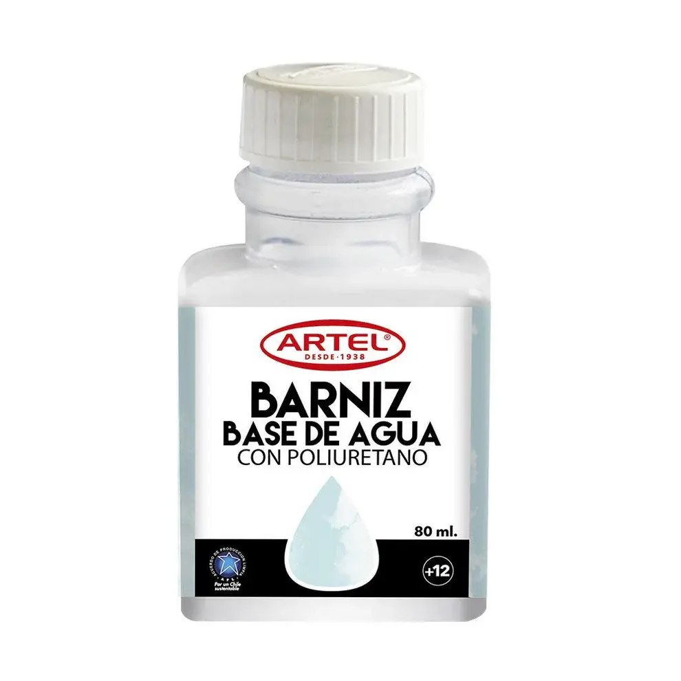 [kit-1659] Pack 12 unidades Barniz a base de agua 80ml - Artel