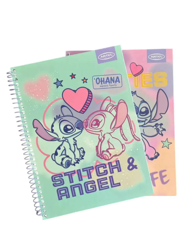 [kit-5216] Pack 4 unidades Cuaderno triple 120 hojas Stitch - Artel