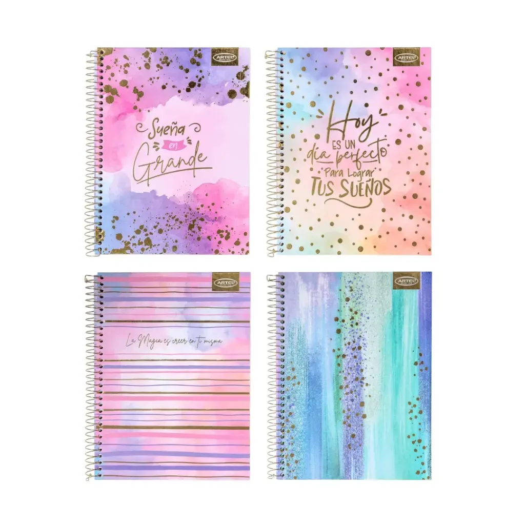 [kit-674-fantasy] Pack 4 unidades Cuaderno triple 150 hojas surt - Artel (Fantasy)