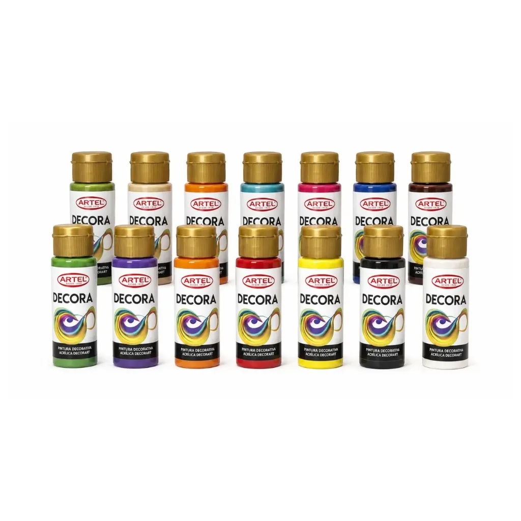 [kit-3995-blanco] Pack 4 unidades Pintura decorar clásica 60 ml - Artel (blanco)