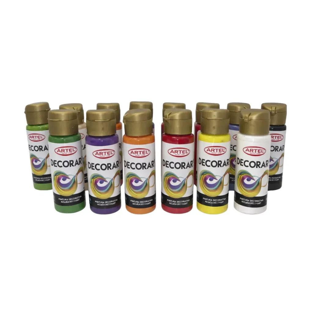 [kit-3995-blanco] Pack 4 unidades Pintura decorar clásica 60 ml - Artel (blanco)