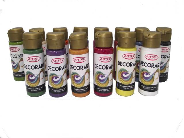 Pack 4 unidades pintura decorar clasica 60 ml - Artel