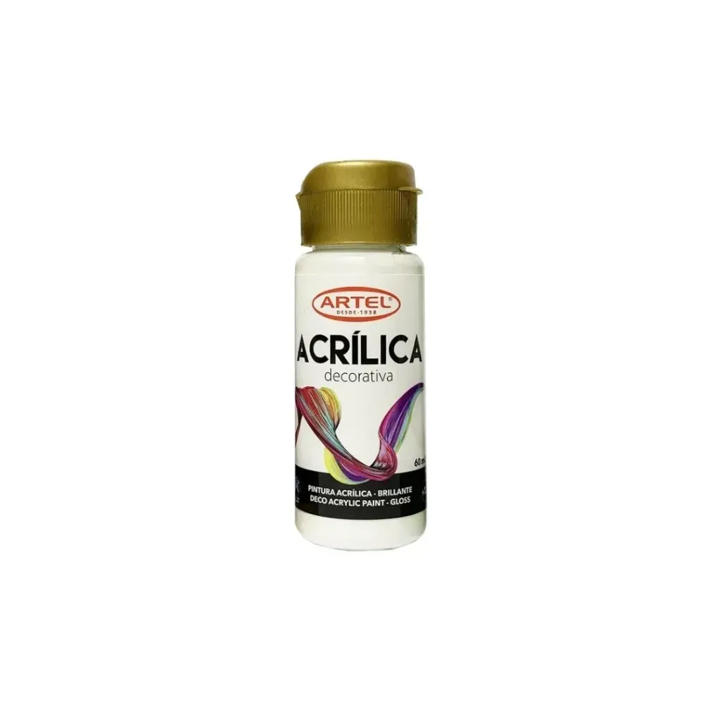 [kit-3998-blanco] Pack 4 unidades Pintura acrílica colores 60ml - Artel (blanco)