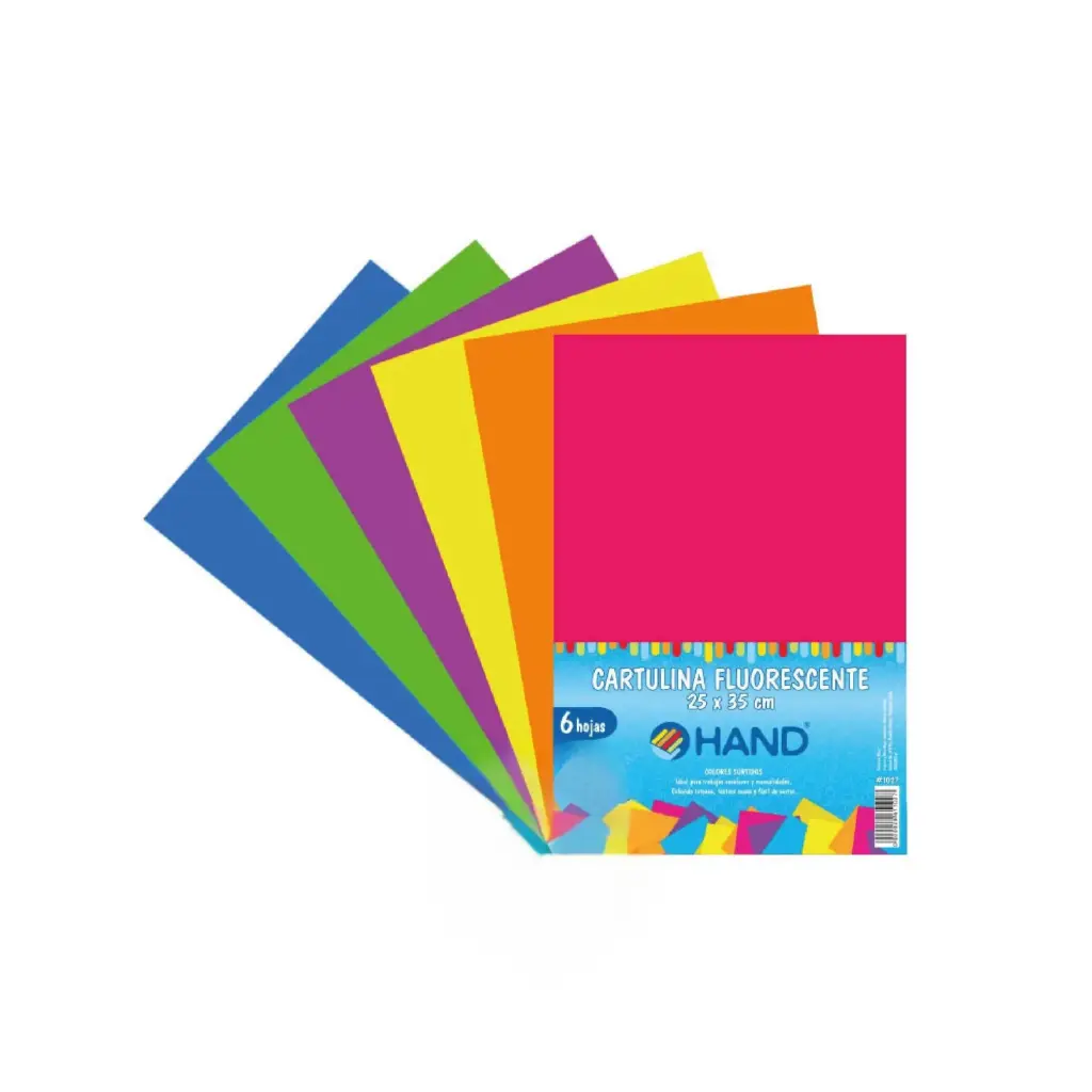 [kit-107] Caja 15 unidades Cartulina flúor 6 colores 25x35cm - Artel