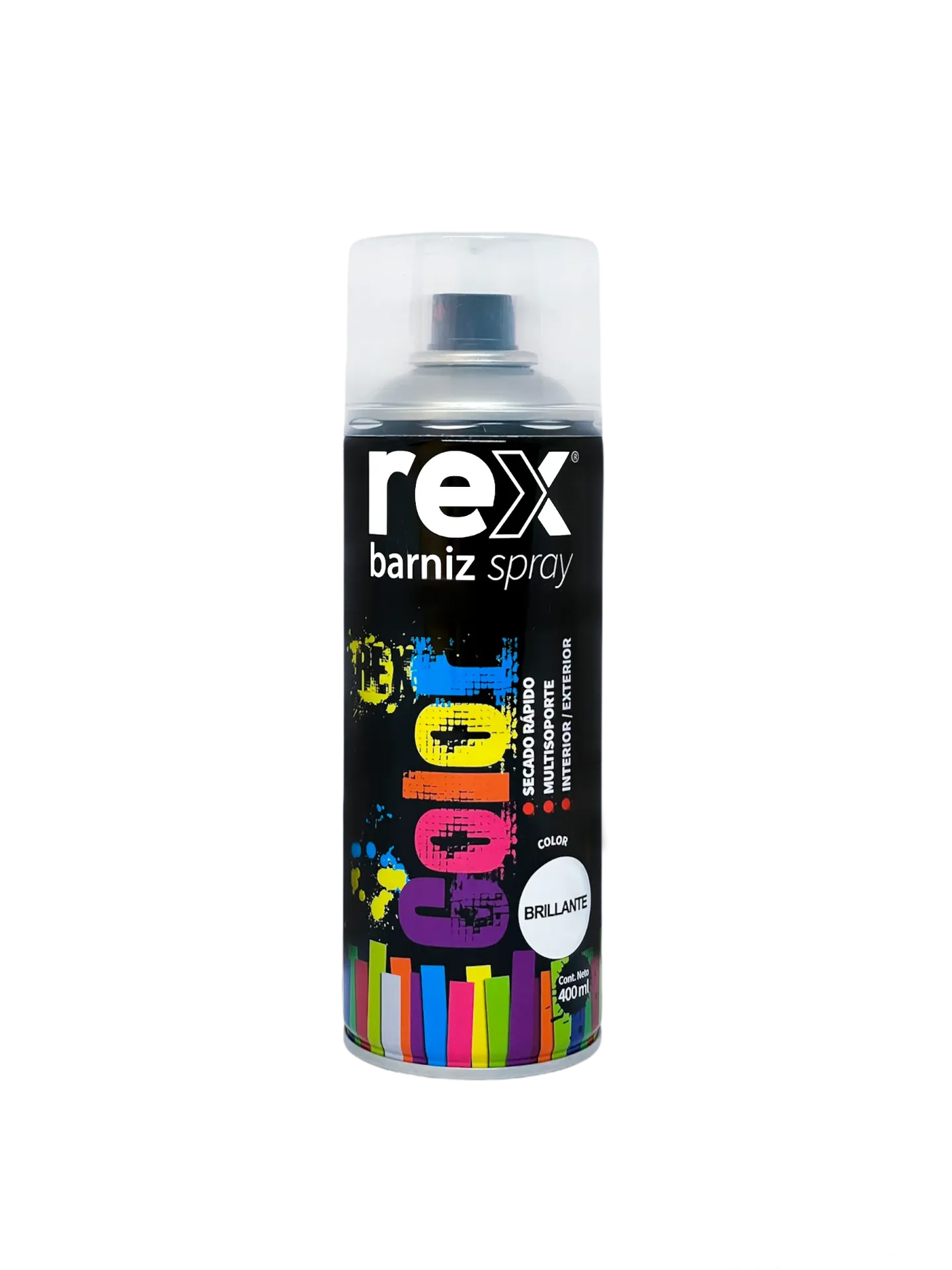 [kit-4443] Caja 6 unidades Pintura spray barniz brillo 400ml - Rex / 60045