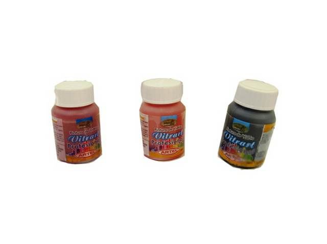 Caja 13 unidades Pintura vitrart surtido 40cc - Artel