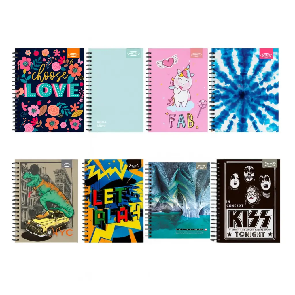 [931-ilustra] Cuaderno universitario 7mm 100 hojas  - Artel (ilustra chilena)