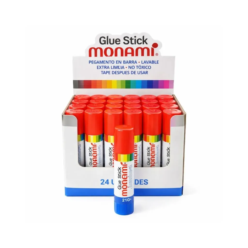 [kit-31] Caja 24 unidades Adhesivo en barra 8gr - Monami