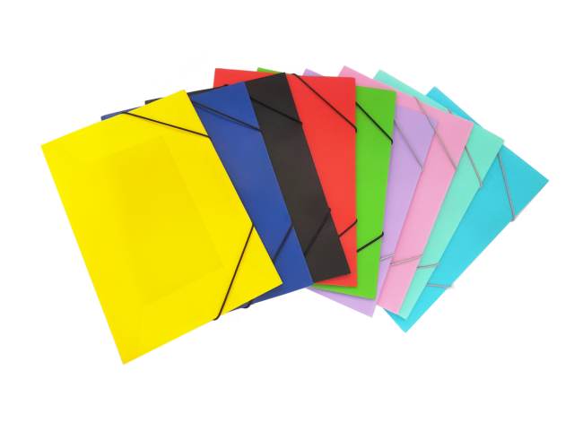 Pack 12 CARPETAS PLÁSTICA ALO C/ELASTICO OFICIO