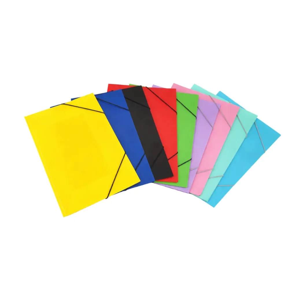 [kit-86-negro] Pack 12 unidades Carpetas plástica alo c/elástico oficio - Aladdin (negro)