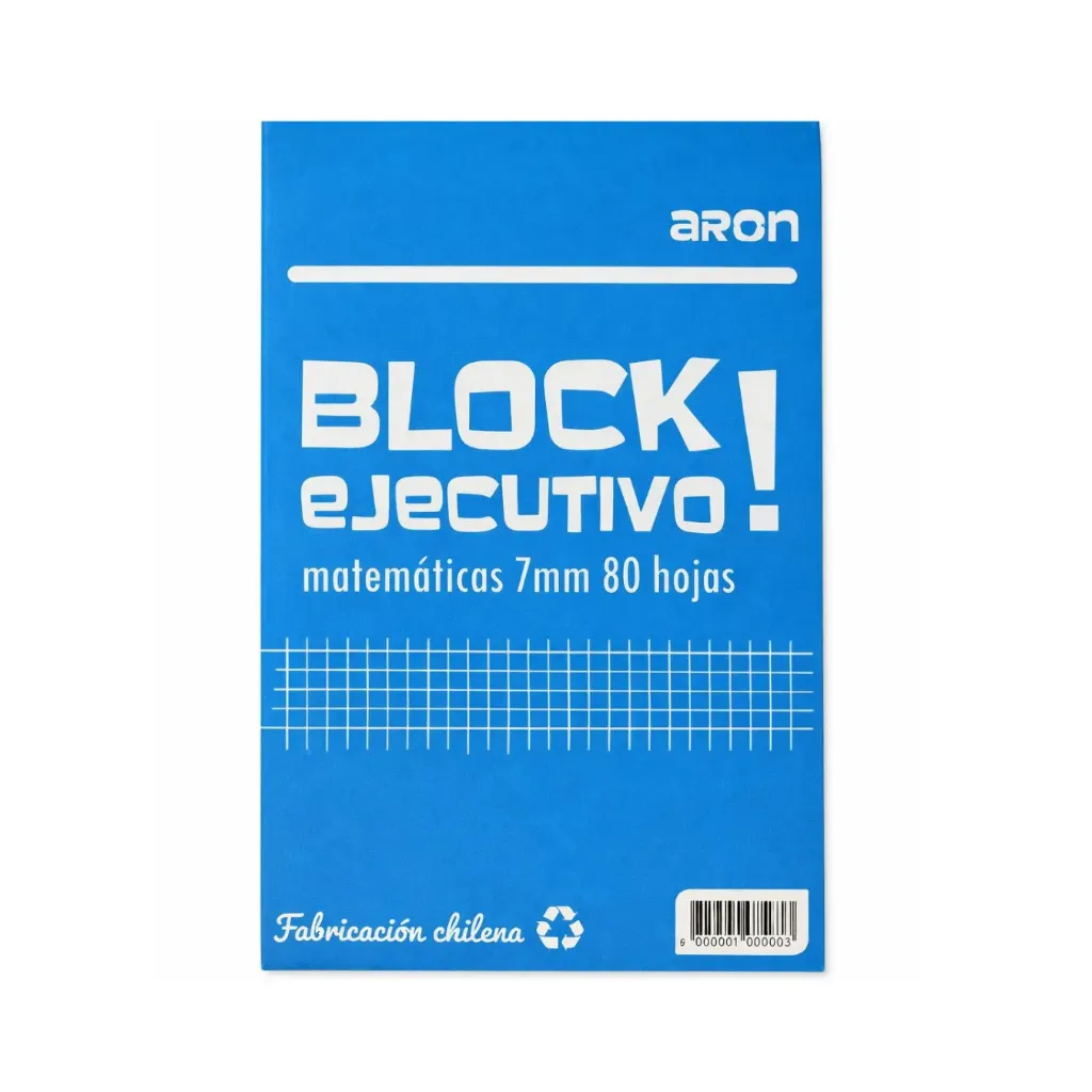 Pack 10 unidades Block prepic 80 hojas 7mm carta bca - Aron