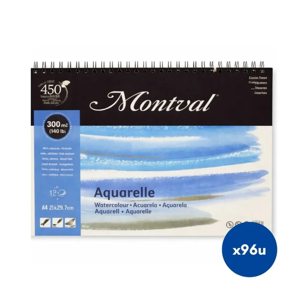 Caja 96 unidades Block acuarela A4 21x29.7cm 300g - Finger / AA1889