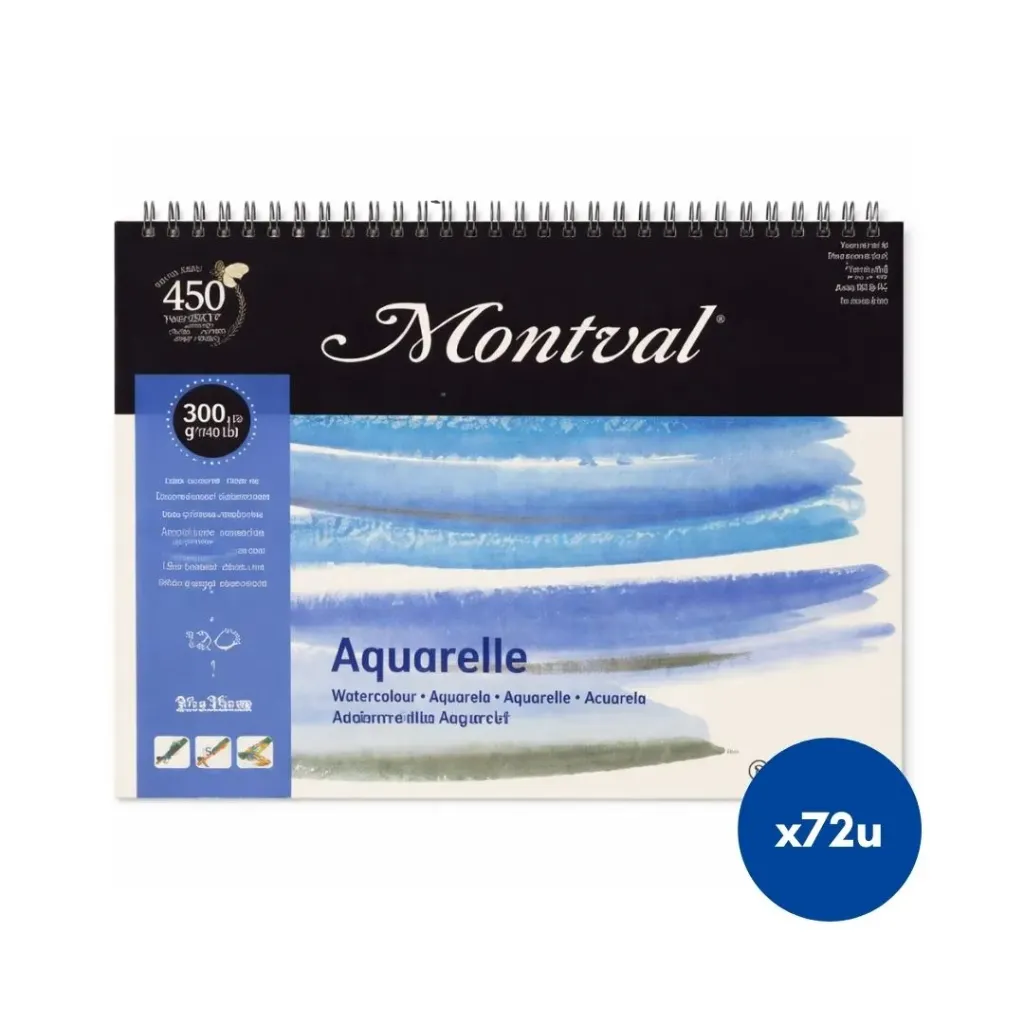 [kit-3460] Caja 72 unidades Block de acuarela 25x30cm 300gr - Finger / AA1890