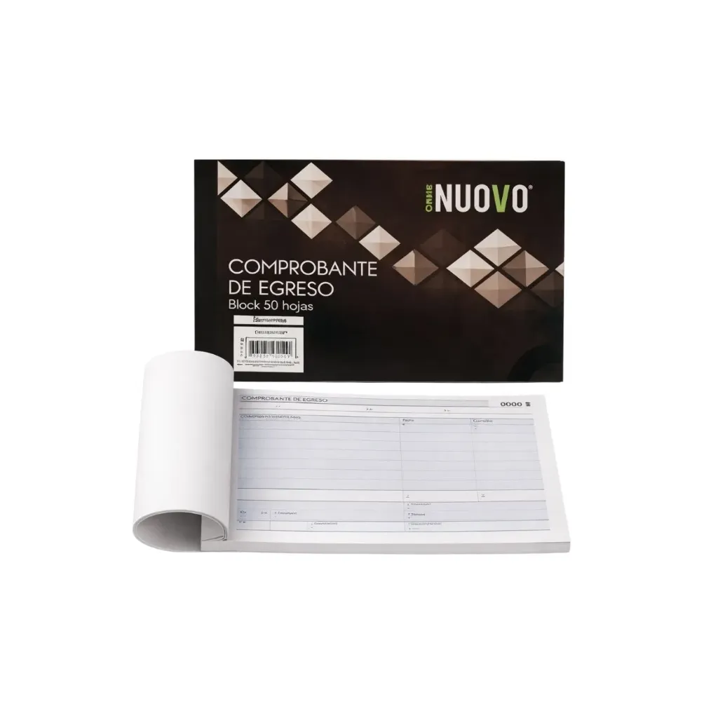Pack 10 unidades Block formulario comprobante de egreso 50 hojas - Nuovo