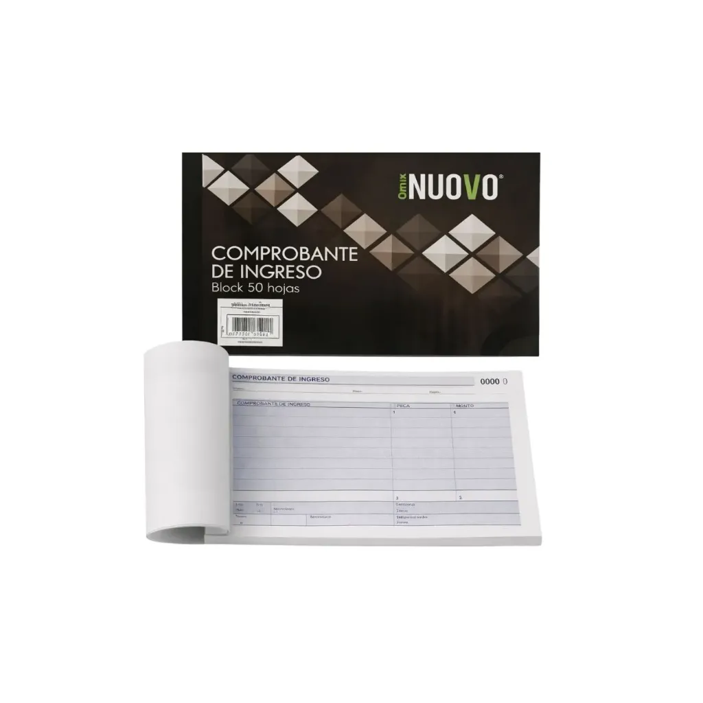 [kit-1742] Pack 10 unidades Block formulario comprobante de ingreso 50 hojas - Nuovo