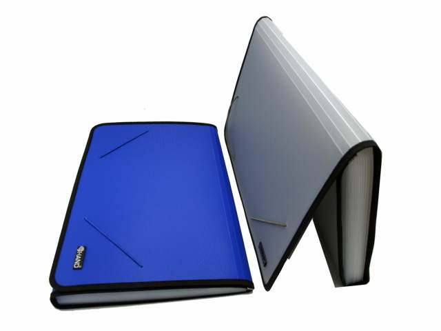 Caja 15 unidades CARPETAS PLÁSTICA HAND C/FUELLE OFICIO 12 DIV 1820- 4302 FC