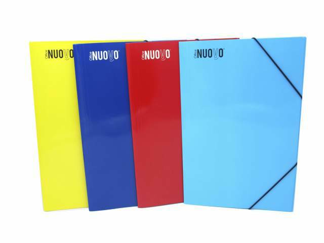 Pack 10 unidades Carpetas cartón termolaminadas con elástico - Nuovo