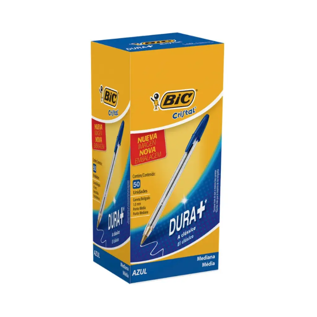 [kit-1733] Caja 50 unidades LÁPIZ/PASTA CRISTAL BIC PTA/GRZA AZUL 824450 - Bic