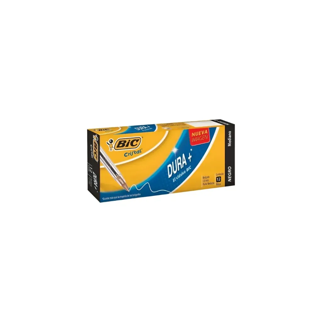[kit-4022-negro] Caja 12 unidades Lápiz pasta 1.0mm punta media 12 - Bic (negro)