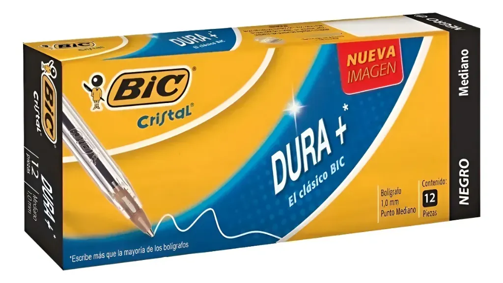 Caja 12 unidades Lápiz pasta 1.0mm punta media 12 - Bic