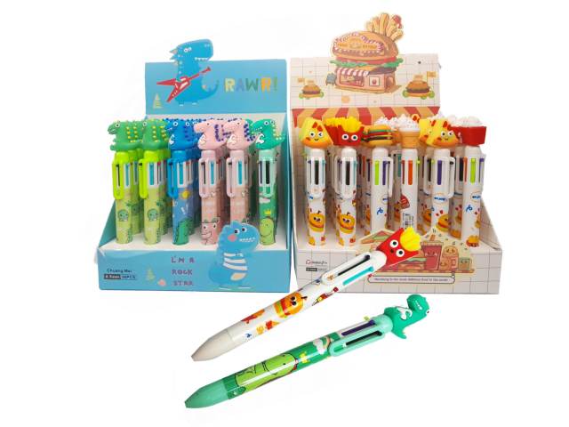 [kit-2890-astronauta] Caja 36 unidades Lápiz pop pasta 6 colores figuras silicona - Motarro / 350155-57 (astronauta)