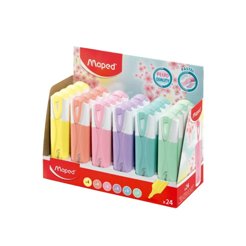 Caja 30 unidades Destacadores pastel - Maped