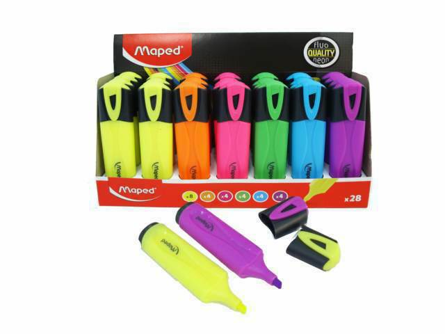 Caja 28 unidades Destacadores surtidos flúor - Maped / 742537
