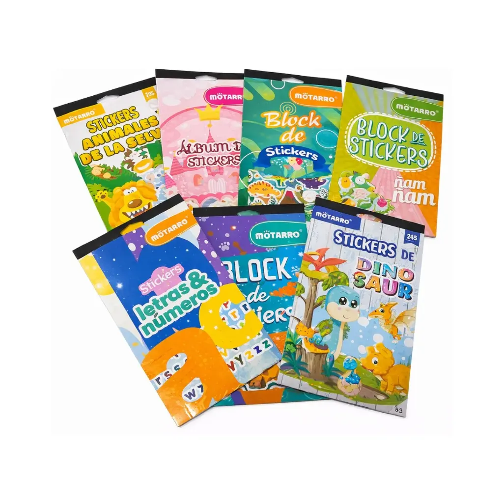 [kit-3264-garfield 2] Pack 12 unidades Block stickers surtido - Motarro (Garfield 2)