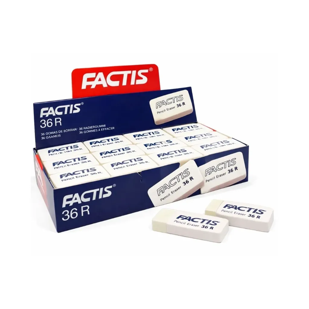 [kit-215] Caja 36 unidades Goma de borrar miga blanca R36 - Factis