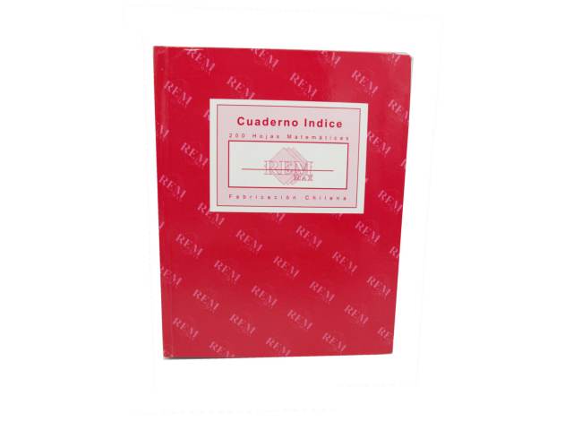 Pack 5 unidades CUADERNOS EMPASTADO INDICE REM 200 HJS CHICO
