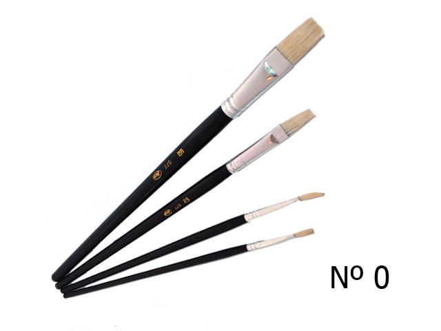 Set 12 unidades pincel espátula cerda Nº 0 - Finger  / AA2491