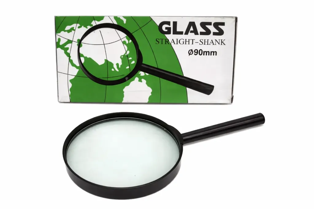 Caja 10 unidades Lupa escolar 90mm marco negro