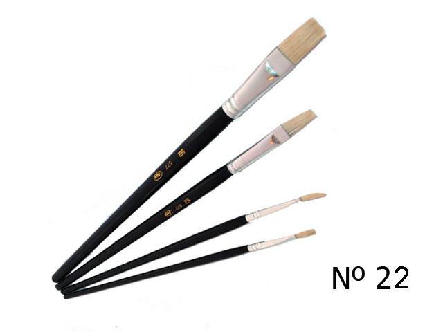 Set 12 unidades pincel espátula cerda Nº 22 - Finger
