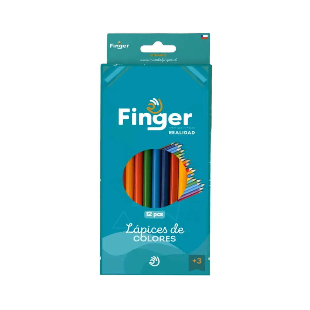 [kit-5000] Pack 12 unidades Display 12 lápices de colores - Finger / AA6122-1